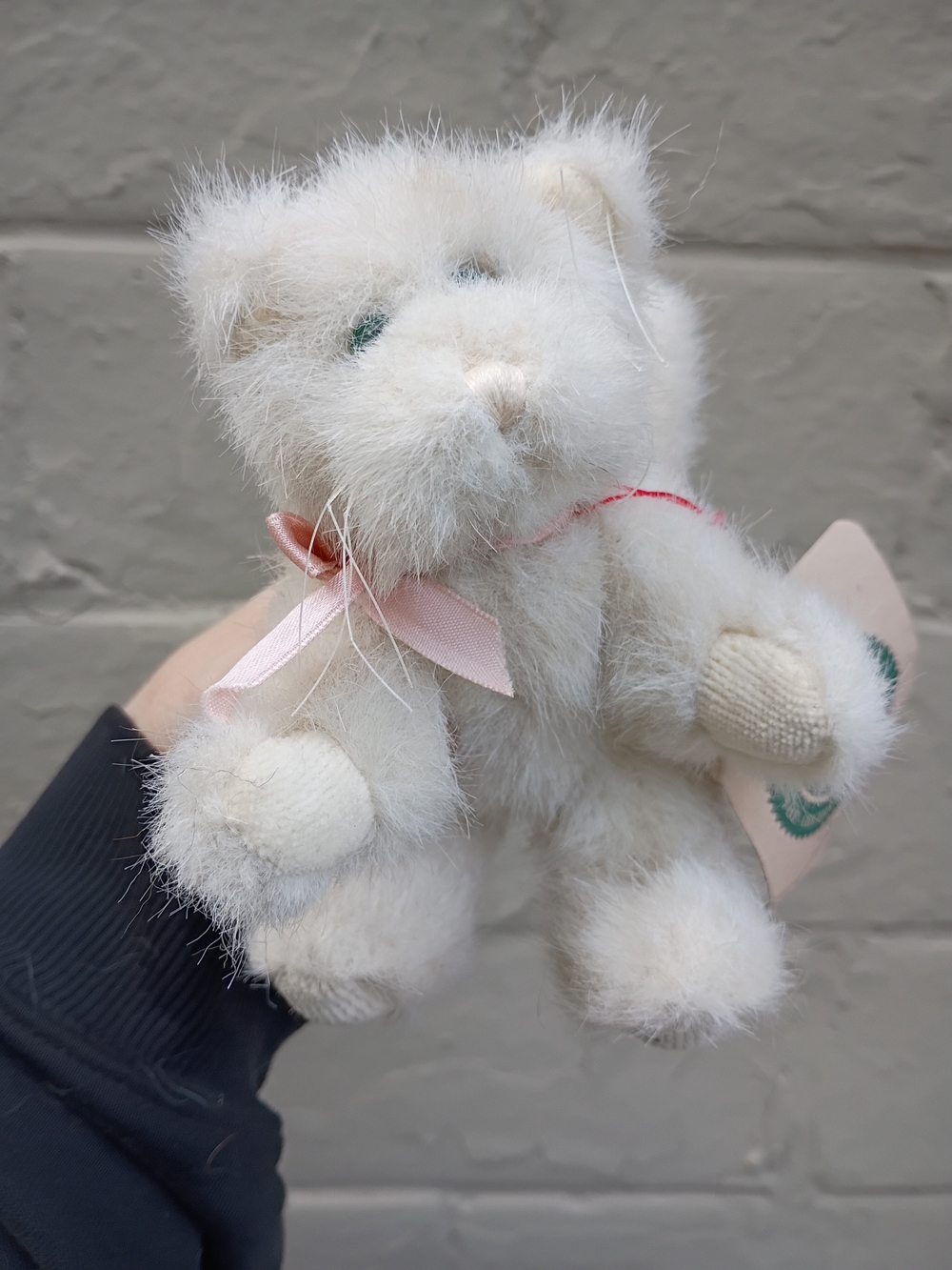 Vtg Boyd's Bears 6" White Shelley the Cat Jointed Plush w Tags